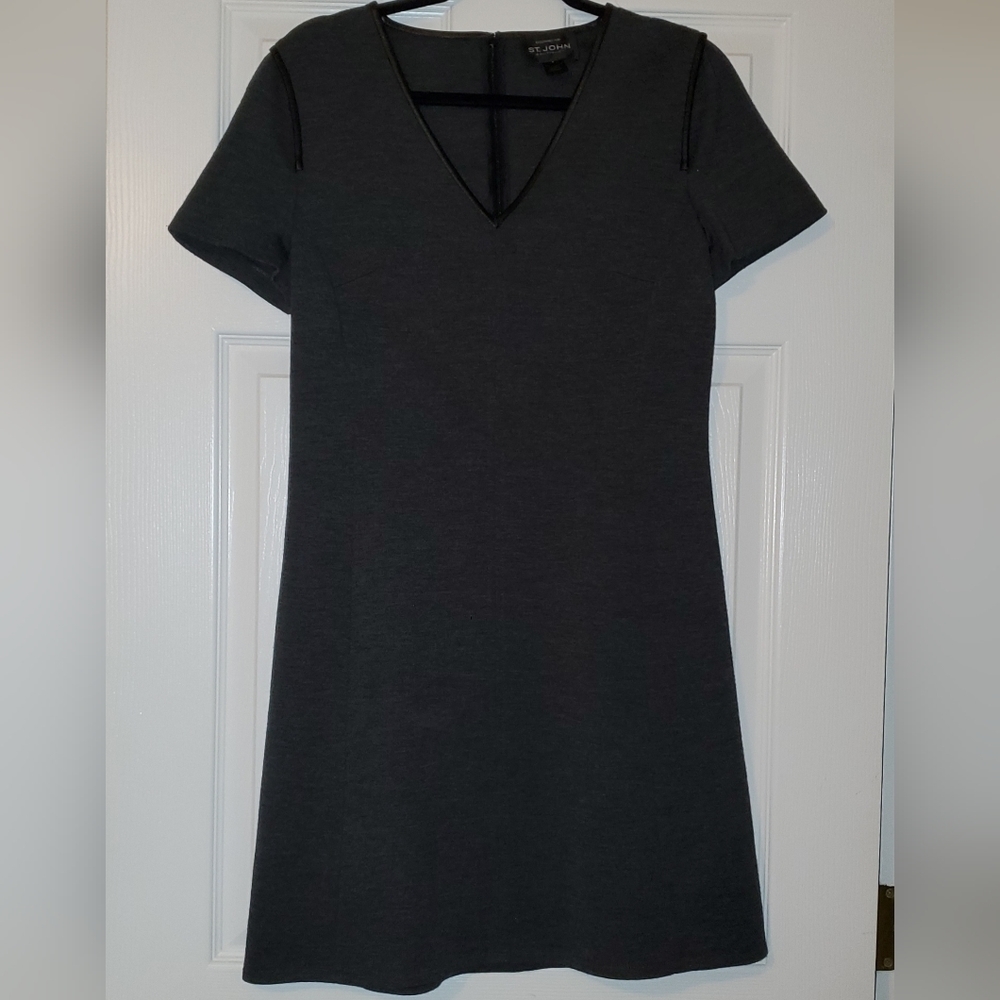 ST. John Gray Wool Dress Size 6